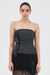 THIRD FORM Crossing Strapless Top | Black Polka
