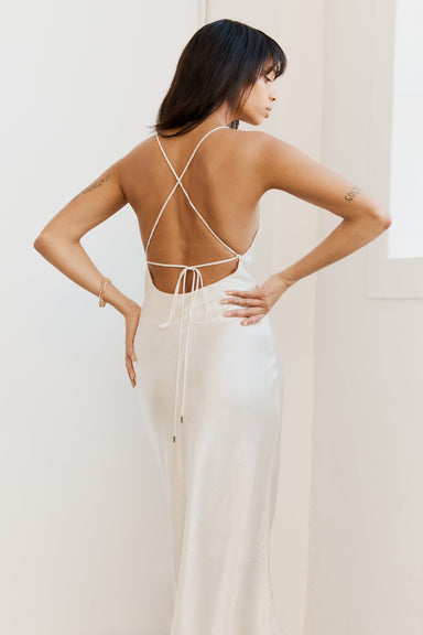 THIRD FORM CRUSH BIAS COWL SLIP | CREAM