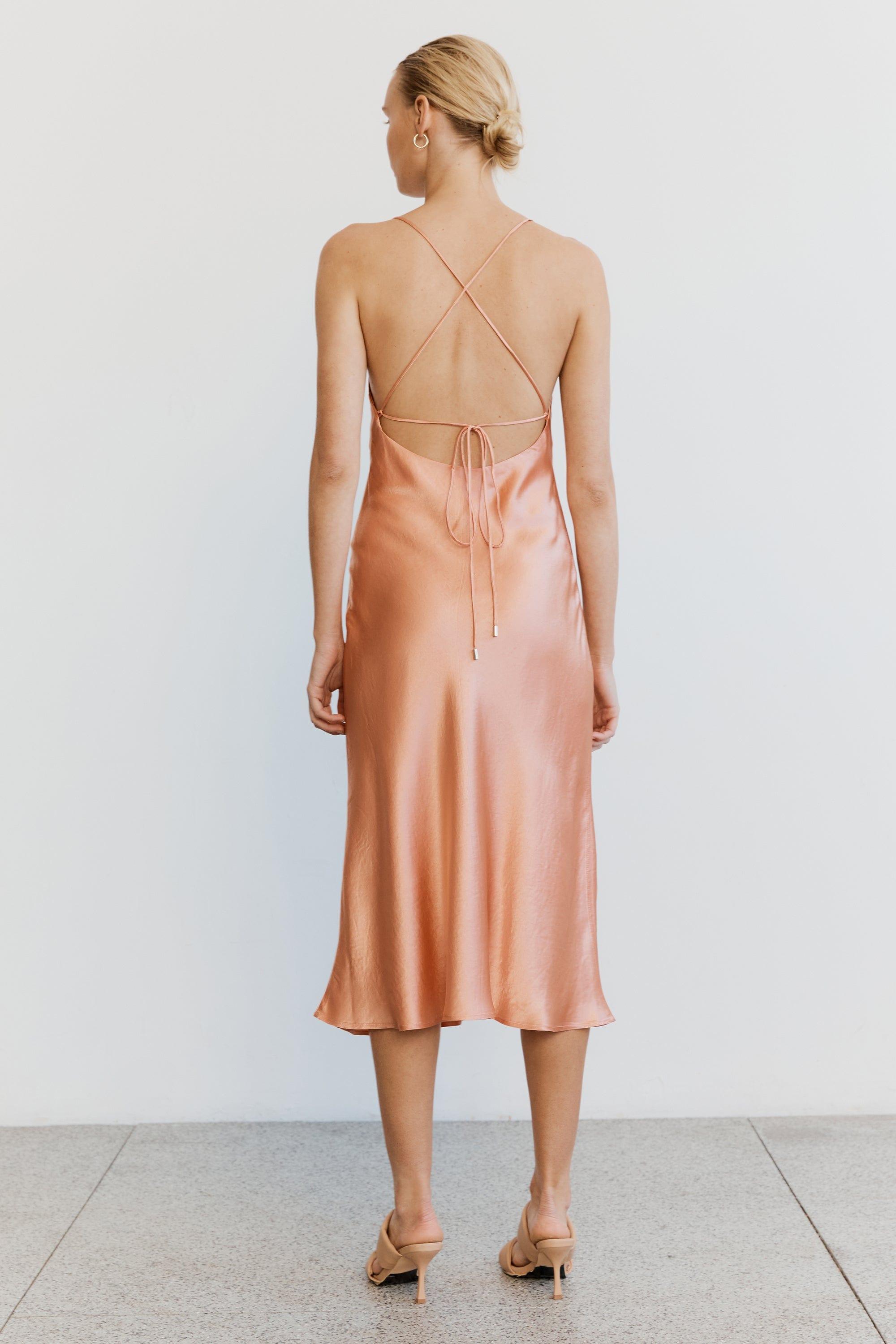 CRUSH BIAS COWL SLIP | GUAVA THIRD FORM CRUSH BIAS COWL SLIP | GUAVA THIRD FORM