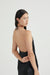 CRUSH BIAS HALTER DRESS | BLACK - THIRD FORM