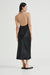 CRUSH BIAS HALTER DRESS | BLACK - THIRD FORM