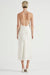 THIRD FORM CRUSH BIAS HALTER DRESS | CREAM
