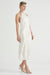 THIRD FORM CRUSH BIAS HALTER DRESS | CREAM