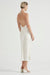 THIRD FORM CRUSH BIAS HALTER DRESS | CREAM