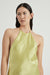 CRUSH BIAS HALTER DRESS | KIWI - THIRD FORM