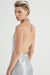 THIRD FORM CRUSH BIAS HALTER DRESS | SILVER