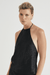 THIRD FORM CRUSH BIAS HALTER TOP | BLACK