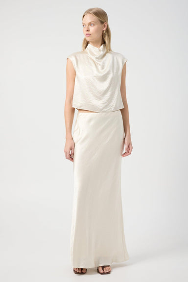 CRUSH BIAS MAXI SKIRT | CREAM - THIRD FORM