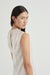 CRUSH BIAS MINI TANK DRESS | CREAM - THIRD FORM