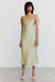 THIRD FORM CRUSH BIAS ONE SHOULDER MIDI | APPLE