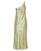 THIRD FORM CRUSH BIAS ONE SHOULDER MIDI | APPLE