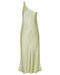 THIRD FORM CRUSH BIAS ONE SHOULDER MIDI | APPLE
