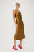 THIRD FORM CRUSH BIAS ONE SHOULDER MIDI | BRONZE