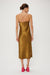 THIRD FORM CRUSH BIAS ONE SHOULDER MIDI | BRONZE