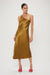 THIRD FORM CRUSH BIAS ONE SHOULDER MIDI | BRONZE