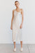 CRUSH BIAS ONE SHOULDER MIDI | CREAM - THIRD FORM