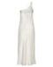 CRUSH BIAS ONE SHOULDER MIDI | CREAM - THIRD FORM