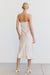 CRUSH BIAS ONE SHOULDER MIDI | CREAM - THIRD FORM
