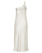 THIRD FORM CRUSH BIAS ONE SHOULDER MIDI | CREAM