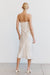 THIRD FORM CRUSH BIAS ONE SHOULDER MIDI | CREAM