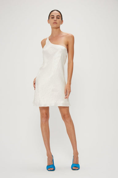 CRUSH BIAS ONE SHOULDER MINI | CREAM - THIRD FORM
