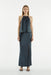 THIRD FORM CRUSH BIAS SPLIT MAXI SKIRT | GUN METAL