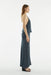 THIRD FORM CRUSH BIAS SPLIT MAXI SKIRT | GUN METAL