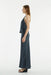 THIRD FORM CRUSH BIAS SPLIT MAXI SKIRT | GUN METAL