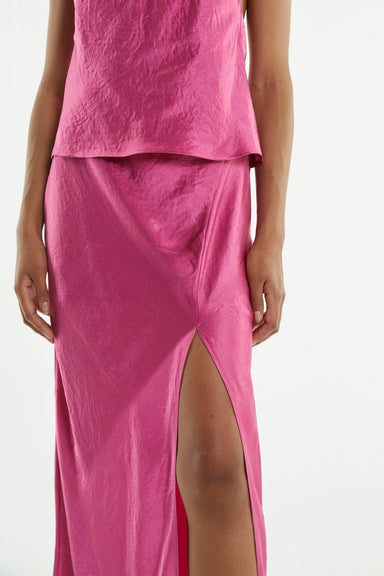 THIRD FORM CRUSH BIAS SPLIT MAXI SKIRT | WATERMELON