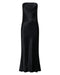 THIRD FORM CRUSH BIAS STRAPLESS DRESS | BLACK