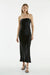 THIRD FORM CRUSH BIAS STRAPLESS DRESS | BLACK