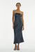 CRUSH BIAS STRAPLESS DRESS | GUN METAL - THIRD FORM
