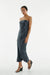 CRUSH BIAS STRAPLESS DRESS | GUN METAL - THIRD FORM