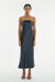 CRUSH BIAS STRAPLESS DRESS | GUN METAL - THIRD FORM