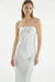THIRD FORM CRUSH BIAS STRAPLESS DRESS | OFF WHITE