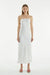 THIRD FORM CRUSH BIAS STRAPLESS DRESS | OFF WHITE