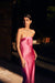 THIRD FORM CRUSH BIAS STRAPLESS DRESS | WATERMELON