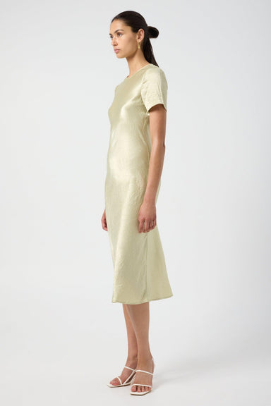 THIRD FORM CRUSH BIAS TEE MIDI DRESS | APPLE