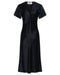 CRUSH BIAS TEE MIDI DRESS | BLACK - THIRD FORM