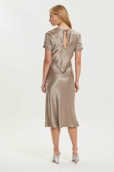 THIRD FORM CRUSH BIAS TEE MIDI DRESS | DRIFTWOOD