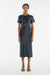 CRUSH BIAS TEE MIDI DRESS | GUN METAL - THIRD FORM