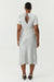 CRUSH BIAS TEE MIDI DRESS | SILVER - THIRD FORM