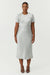 CRUSH BIAS TEE MIDI DRESS | SILVER - THIRD FORM
