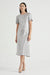 CRUSH BIAS TEE MIDI DRESS | SILVER - THIRD FORM