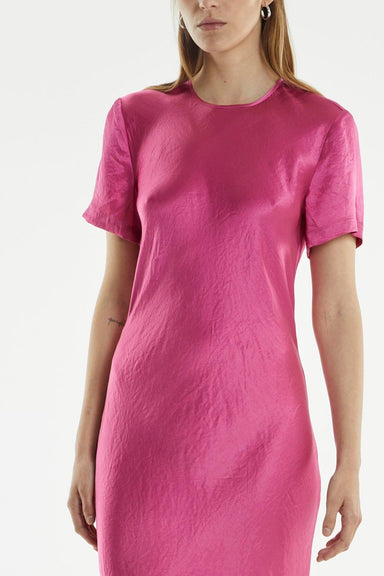 THIRD FORM CRUSH BIAS TEE MIDI DRESS | WATERMELON