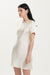 CRUSH BIAS TEE MINI DRESS | CREAM - THIRD FORM