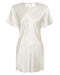 CRUSH BIAS TEE MINI DRESS | CREAM - THIRD FORM