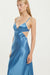 THIRD FORM CRUSH BIAS TRI MIDI DRESS | AEGEAN