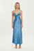 THIRD FORM CRUSH BIAS TRI MIDI DRESS | AEGEAN