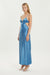 THIRD FORM CRUSH BIAS TRI MIDI DRESS | AEGEAN
